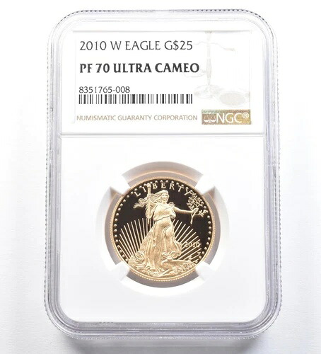 2010-W 25ドル アメリカン ゴールド イーグル 1/2オンス ゴールド PF70 UCAM NGC