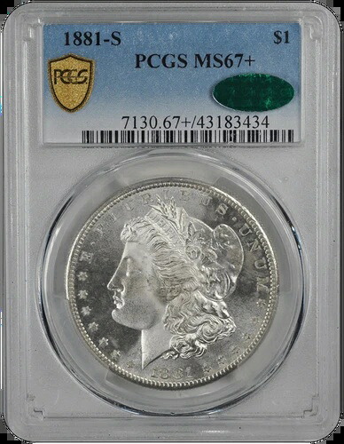 1881-S 1ドル モルガン・ダラー PCGS (CAC) #3431-2 MS67+