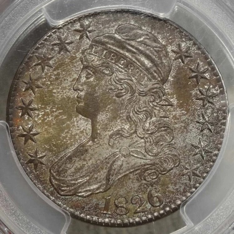 1826年製 キャップドバストハーフダラー、O-102、チョイスアンサーキュレート、PCGS MS-63、オリジナル