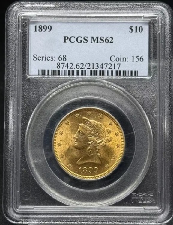 1899年 P ゴールド イーグルス リバティヘッド PCGS MS-62