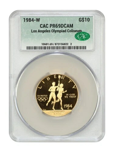 1984-W $10 オリンピック CACG PR69DCAM - $10 モダン ゴールド記念品