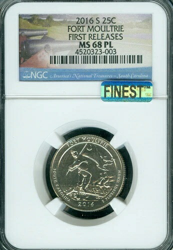 2016 S フォート・ムルトリー クォーター NGC MS68 PL MAC 最高級＆スポットレス ポップ 2 *