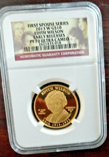 2013-W 米国ファースト・スポーズ・ゴールド 1/2オンス ER $10 - エディス・ウィルソン NGC PF70 UC