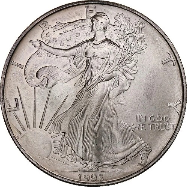 [#1163663] アメリカ合衆国、ドル、1993年、フィラデルフィア、1オンス、銀、MS、KM:273