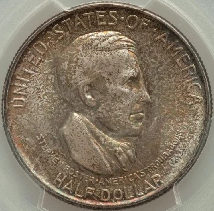 1936-D シンシナティ 50C NGC MS 65 初期銀貨記念ハーフドル - トーニング! 318,285円