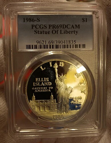 1986-S PCGS PR69DCAM シルバードル 自由の女神像