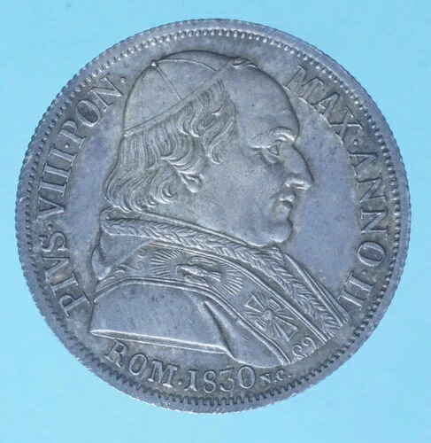 PIO VIII 30 BAIOCCHI 1830 ローマ 銀貨 通貨 収集用コイン -｜WORLD RESOURCE【KING店】