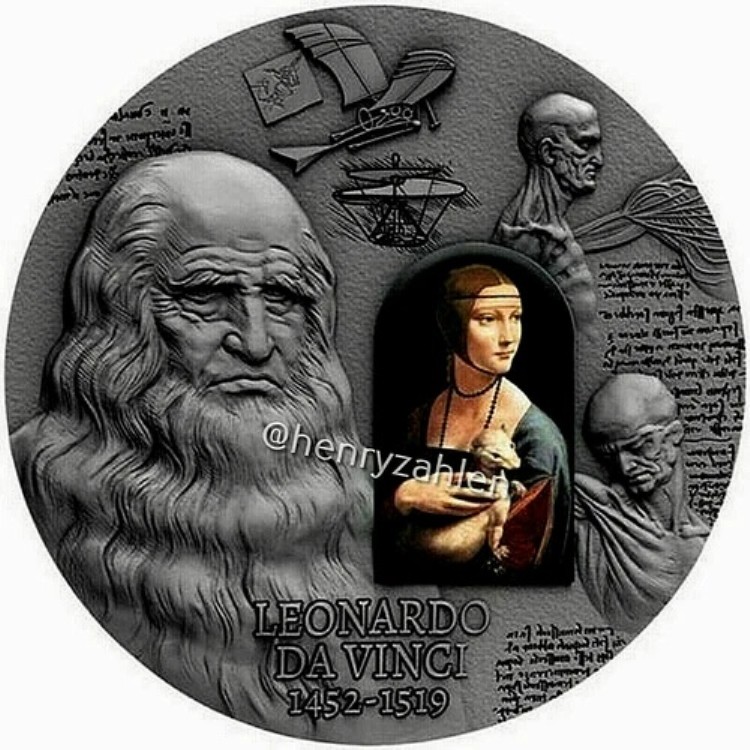 レオナルド・ダ・ヴィンチとマハ・デルヌーダ 記念硬貨 レオナルド・ダ