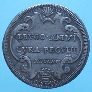 クレメンス11世 1/2 プレート 1715 ローマ 銀貨 mBB 通貨コレクション -