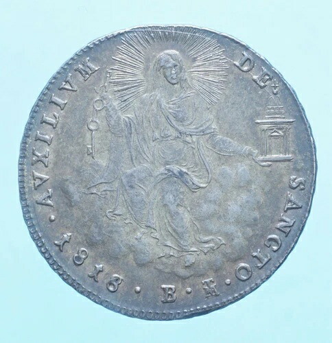 ピオ7世 ダブルジュリオ 1818年 ボローニャ コレクターコイン シルバー 銀貨