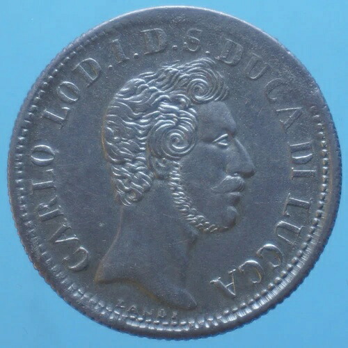 ルッカ C. ルドヴィコ ディ ボルボーネ 2 リラ 1837 シルバー シルバー コイン niceSPL 通貨-