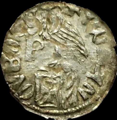 ラドゥ1世（1377-1383年）。銀貨。トランシルヴァニアの串刺し公ヴラド公の祖父。