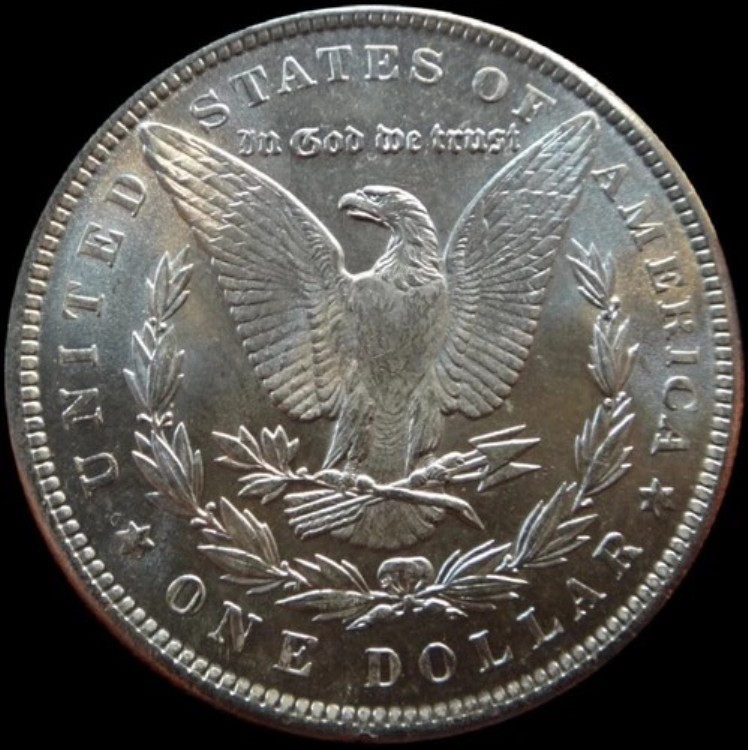 1889年米国製 完全に完璧なシルバー モーガンドル ジェム ++++、
