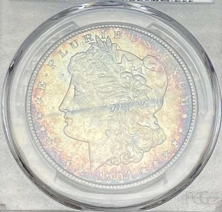 1904年 1ドル モルガン銀貨 PCGS MS64 319,770円