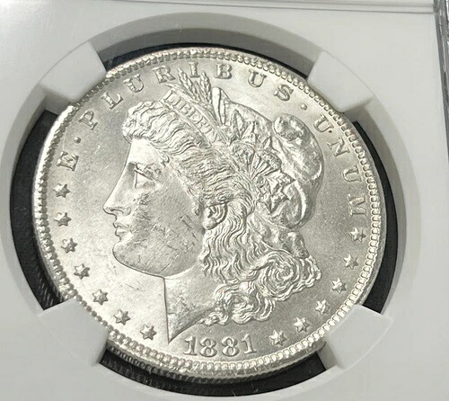 1881年 CC モーガン シルバー 1ドル コイン $1 NGC MS 63 カーソンシティ
