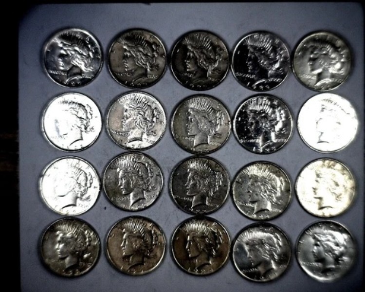 20枚のコインロール 美しい平和と自由の銀貨|WORLD RESOURCE【KING店】