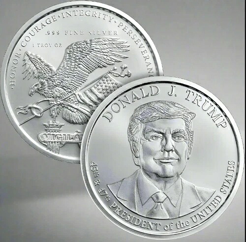 1オンス 第45代および第47代大統領ドナルド・J・トランプ シルバー ラウンド .999 ファイン (BU) 20枚セット｜WORLD RESOURCE【KING店】
