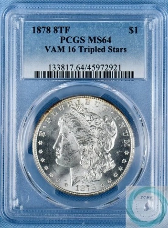 1878 8TF モルガン ダラー PCGS MS64 VAM 16 トリプル スター - ブラスト ホワイト!!!｜WORLD RESOURCE【KING店】