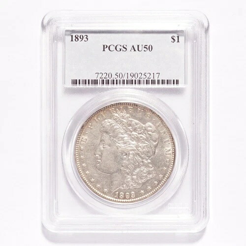 1893年 モルガン銀貨 PCGS AU50|WORLD RESOURCE【KING店】