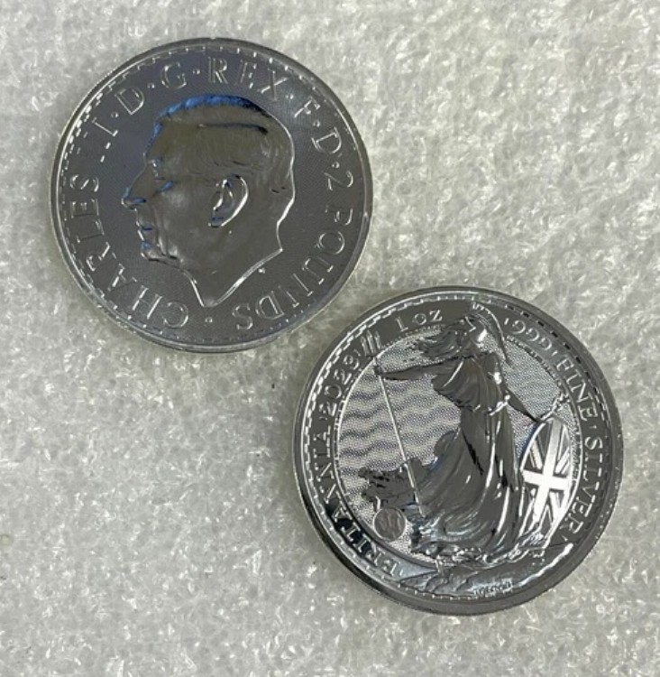2023年 イギリス 1オンス シルバー ブリタニア (キングチャールズ) コイン (20枚セット) 新品、BU|WORLD RESOURCE【KING店】