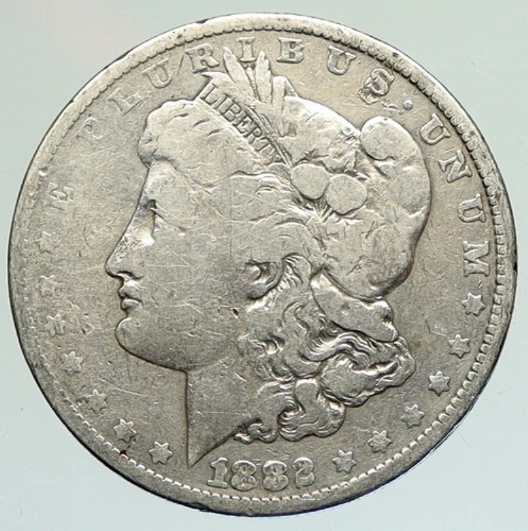 1882年 アメリカ合衆国 イーグル オールドシルバー モルガン USドルコイン i111932|WORLD RESOURCE【KING店】