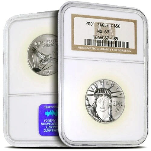 1/2オンス アメリカンプラチナイーグルコイン NGC MS69（ランダム年）