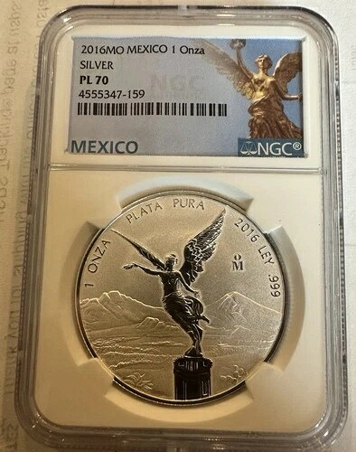 2016年 Mo メキシコ 1オンス シルバー ONZA NGC リバースプルーフ リベルタッド PF70 発行枚数 1500枚のみ｜WORLD RESOURCE【KING店】