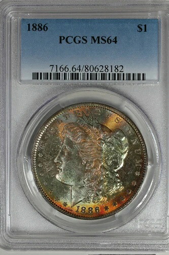 1886年 $1 PCGS MS64、モルガン銀貨、ミス・リバティ・ヘッド・ドル、$1|WORLD RESOURCE【KING店】