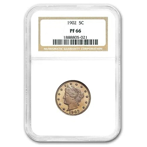 1902年 リバティヘッド V ニッケル PF-66 NGC