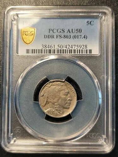 1930年 DDR FS-803 バッファローニッケル 非常に希少 PCGS AU-50|WORLD RESOURCE【KING店】