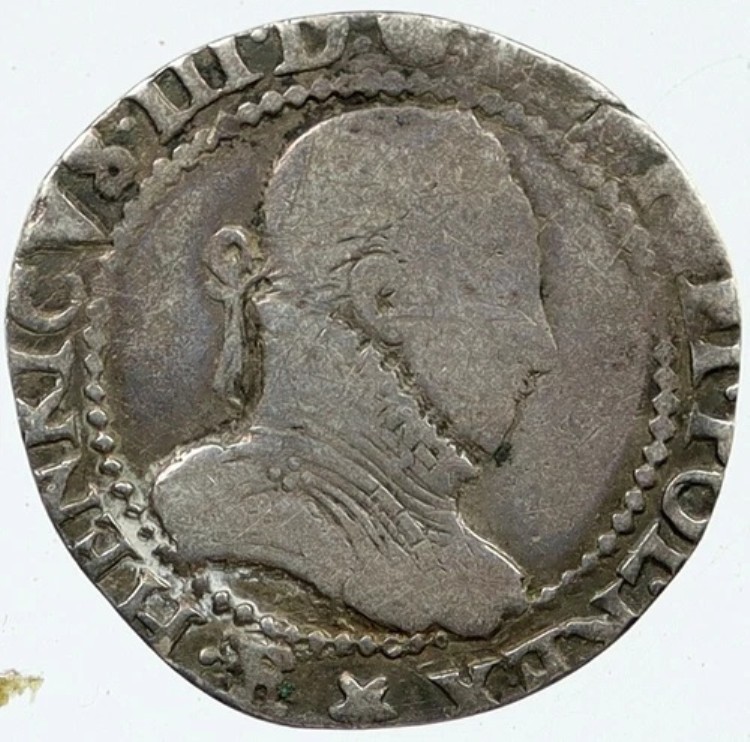 1587年 フランス国王 アンリ3世 フルール・ド・リス オールドシルバー 1/2フラン フランスコイン i116105|WORLD RESOURCE【KING店】
