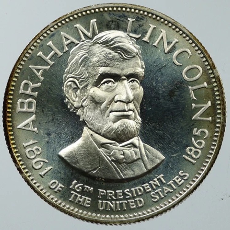 1970年 アメリカ アメリカ合衆国 大統領 エイブラハム・リンカーン FM プルーフ シルバーメダル i116613|WORLD RESOURCE【KING店】