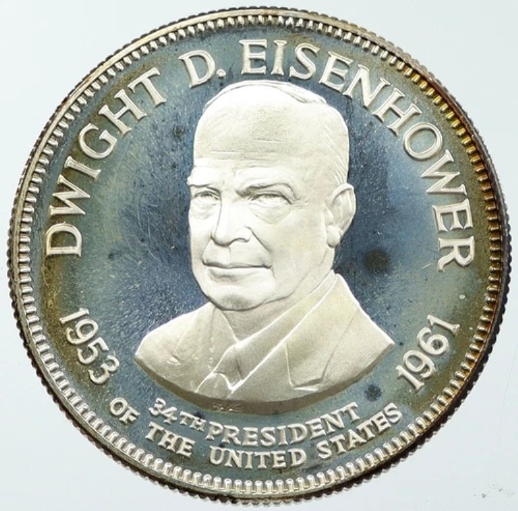 1970年 アメリカ合衆国大統領 ドワイト・D・アイゼンハワー プルーフ銀メダル i116637|WORLD RESOURCE【KING店】