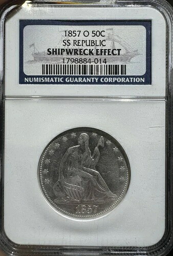 1857 O SS リパブリック 難破船効果 NGC - SS リパブリック 314,325円