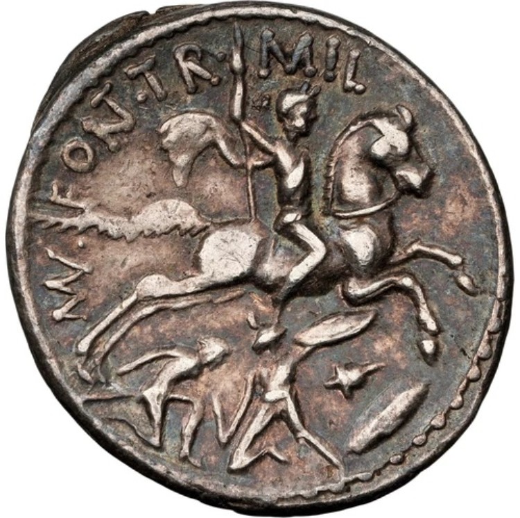 P フォンテイウス P F カピト タイタス ディディウス NGC 火星馬 古代ローマ銀貨 284|WORLD RESOURCE【KING店】