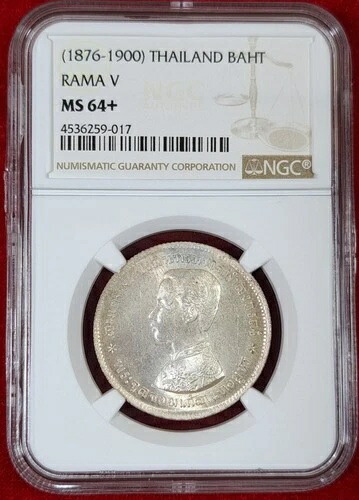 楽天市場】タイ ラーマ6世 1バーツ銀貨 1917年（BE2460)極美品 : 紅林