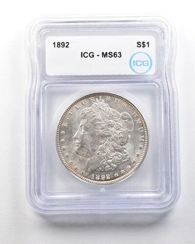 1892年 モルガン銀貨 MS63 ICG *1650