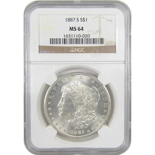 1887年 S モーガン・ダラー MS 64 NGC シルバー 未流通 1ドルコイン SKU:I17338|WORLD RESOURCE【KING店】