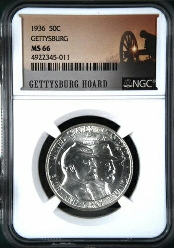 1936年 50セント ゲティスバーグ記念銀貨 NGC MS66｜WORLD RESOURCE【KING店】