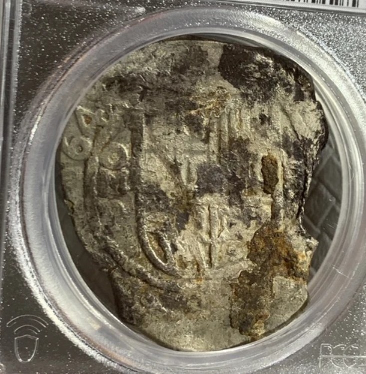 1647/6 MO P メキシコ 8 レアル ピラー シルバー コイン PCGS F、明確な日付入り。｜WORLD RESOURCE【KING店】