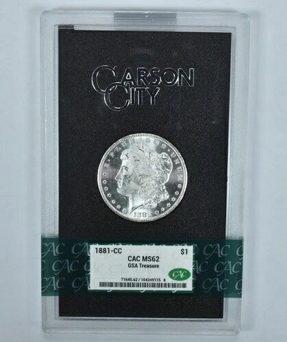 1881-CC モルガン銀貨 GSA トレジャー MS62 CAC CACg｜WORLD RESOURCE【KING店】