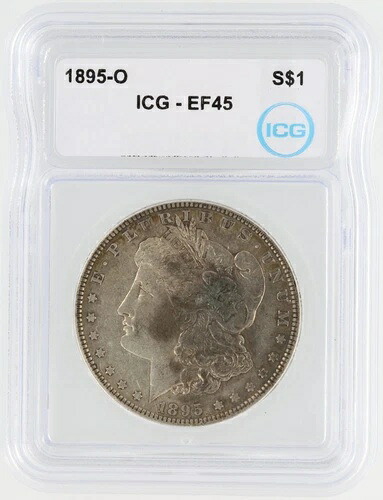 1895-O モルガン銀貨 ICG XF45 S$1 ニューオーリンズ鋳造 ノーリザーブ