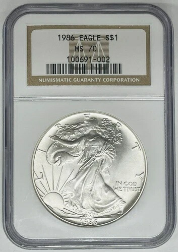 1986年アメリカンシルバーイーグルNGC MS 70 323,235円