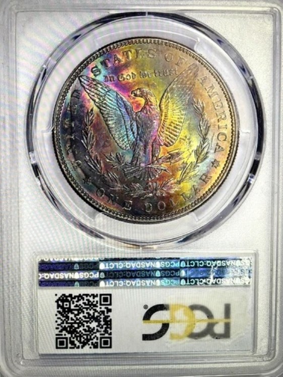 1884年 P トーン モルガン $ PCGS MS 65+ CAC????派手なモンスターリバーストナー?? ビデオ｜WORLD RESOURCE【KING店】