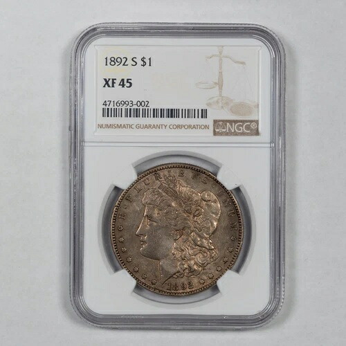 1892-S モルガン銀貨 - NGC XF 45 314,820円