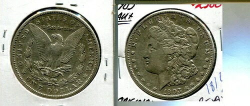 1903年 S モーガン シルバー ドル XF AU 1812S