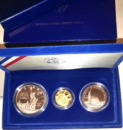 楽天市場】自由の女神像 1986年 記念コインセット シルバー 1ドル