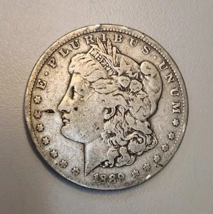 1889-CC モーガン銀貨 $1 カーソンシティ 細部までこだわった、縁の凹凸あり 316,305円