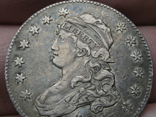 1820年 キャップドバスト クォーター 25セント硬貨 - Small 0、XF 詳細