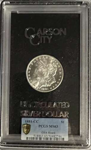 1881-CC GSA PCGS MS63 モルガン銀貨